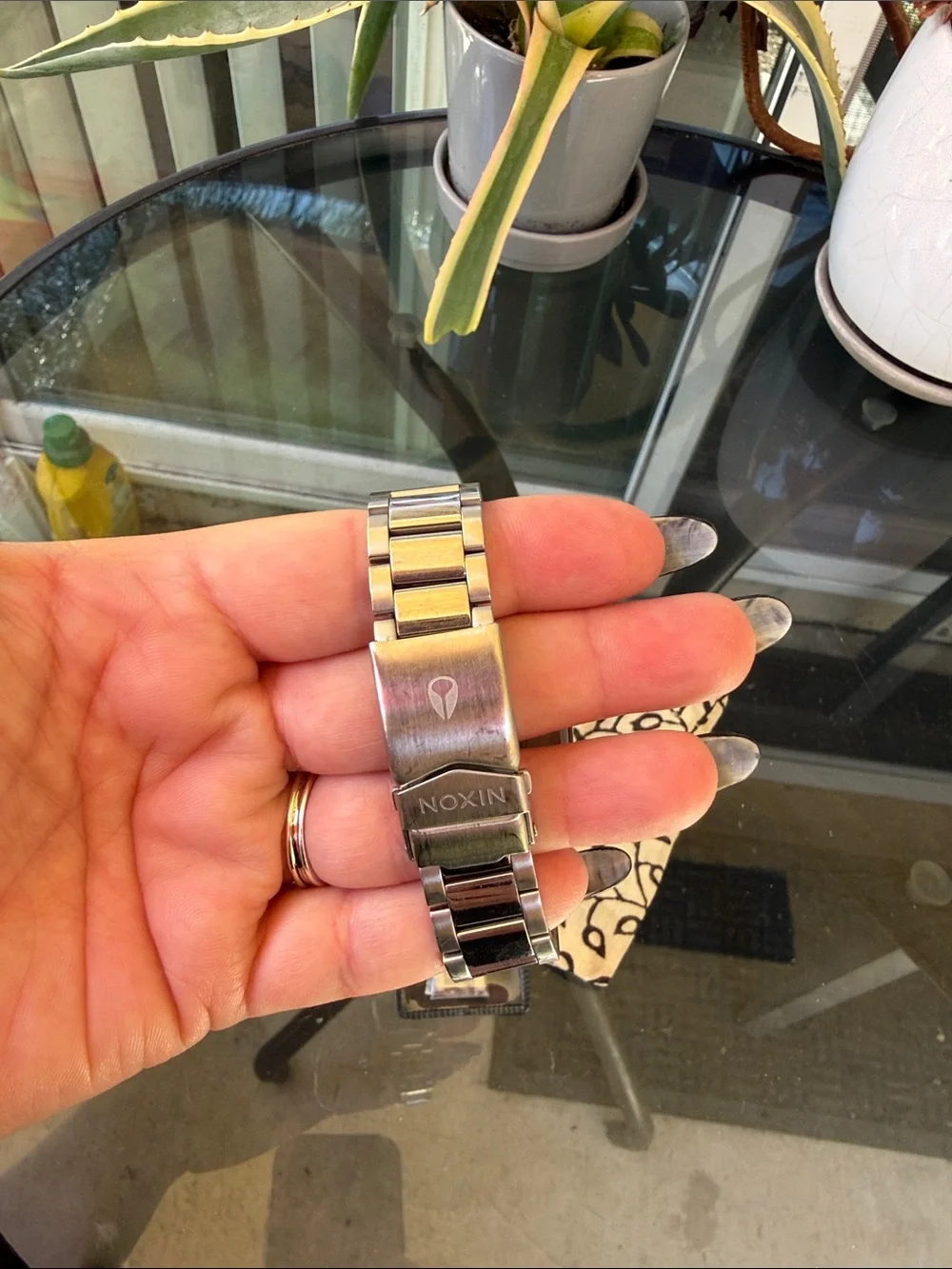 NOKIN Stainless Steel Square Face Watch